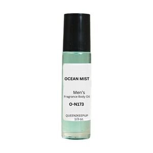 Ocean Mist Men's Body Oil Fresh Aquatic All Natural Fragrance Roll-On